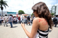 Domingo 10 de junio del 2012. Tuxtla Gutiérrez, Chiapas. Jóvenes estudiantes se congregan alrededor del movimiento #132 para manifestar su adversidad en contra de la política actual en el país y generar un movimiento de conciencia social desde la base juv