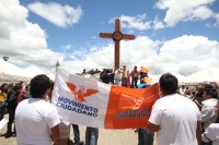 Domingo 22 de julio del 2012.. San Cristóbal de las Casas, Chiapas. Manifestantes del movimiento •132 realizan un mitin en la Plaza de la Paz para protestar posteriormente en las instalaciones de la Ex Maquiladora donde se construirá un nuevo Soriana en e
