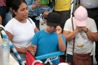20230630. Tuxtla. Familiares y amigos de las 16 trabajadores de la SSyCP secuestradas marchan por las calles de la ciudad.