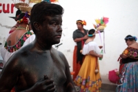 Martes 8 de enero del 2018. Chiapa de Corzo. El anuncio de las Chunta. Las diferentes pandillas de Chunta recorren las calles durante las fiesta patronales de enero de esta la comunidad de la ribera del río Grande de Chiapas