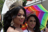 Sábado 28 de junio del 2014. Tuxtla Gutiérrez. La comunidad Lésbico, Gay Bi y Transexual, Travesti de Chiapas marcha por la avenida central exigiendo igualdad, respeto y libertada en este estado del sureste de México.