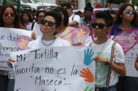 Sábado 28 de junio del 2014. Tuxtla Gutiérrez. La comunidad Lésbico, Gay Bi y Transexual, Travesti de Chiapas marcha por la avenida central exigiendo igualdad, respeto y libertada en este estado del sureste de México.