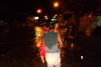 Jueves 19 de agosto. Por segunda noche consecutiva las intensas lluvias causan encharcamientos y afectaciones en las vialidades de la ciudad de Tuxtla Gutiérrez, Chiapas.
