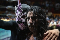 20231022. Tuxta. Durante la función de lucha libre del aniversrio 66 de Promociones Tury .