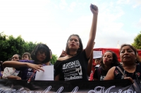 Miércoles 8 de marzo del 2017. Tuxtla Gutiérrez. Manifestación por los derechos de las mujeres en Chiapas. Organizaciones sociales y de DDHH se manifiestan en las calles de la ciudad recordando el día internacional de la mujer trabajadora y a las mártires