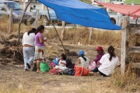 Foto/Fredy Martín/Merdiano90. Comitán, Chis; 17 de febrero.- Un terreno de diez hectáreas que fue propiedad del extinto Jorge Figueroa Mazariegos, (a) Chucho Blanco, fue tomado por unas 300 familias de la organización Lucio Cabañas.