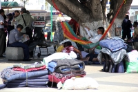 Lunes 17 de junio del 2013. Tuxtla Gutiérrez. Los desplazados de Venustiano Carranza continúan esperando que se les cumplan las garantías de retorno a la  Antigua San Bartolomé después de los hechos violentos donde el conflicto entre las facciones de la O