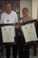Lunes 4 de junio del 2012. Tuxtla Gutiérrez, Chiapas. El ayuntamiento tuxtleco entrega el reconocimiento y las medallas al merito ciudadano a Don Eraclio Zepeda y a Lilly Anzueto esta mañana en ceremonia protocolaria.