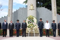 Lunes 13 de septiembre. Ceremonia conmemorativa en honor a los Niños Héroes de la Patria en la colonia Las Arboledas en esta ciudad.
