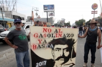 Sábado 7 de enero del 2017. Tuxtla Gutiérrez. Durante la marcha en contra del gasolinazo este medio día
