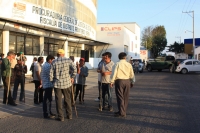 Foto: Toño Aguilar. Jueves 23 de febrero. Transportistas toman las instalaciones della Fiscalía de la zona sierra. Comitán de Domínguez. Transportistas afiliados a la organización FIGAM tomaron las instalaciones de esta delegación para protestar por la re