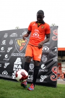 Lunes 9 de julio del 2012. Tuxtla Gutiérrez, Chiapas. El colombiano Jhon Andrés Córdoba Copete se presenta esta mañana con el equipo Jaguares de Chiapas como nuevo refuerzo de la escuadra de fut bol chiapaneco.