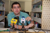 Miércoles 16 de mayo del 2012. En conferencia de prensa la EBC habla sobre el empleo en Chiapas.