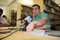 Miércoles 16 de mayo del 2012. En conferencia de prensa la EBC habla sobre el empleo en Chiapas.