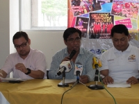 Viernes 10 de agosto del 2012. Tuxtla Gutiérrez, Chiapas. Después de varios intentos por fin se da la conferencia de prensa donde se anuncia las actividades de la Feria de San Roque.