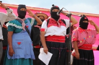 LA MARCHA EN CONTRA DE LA VIOLENCIA EN LA CIUDAD DE SAN CRISTOBAL DE LAS CASAS FUE ENCABEZADA POR LOS COMANDANTES DAVID Y TACHO DEL EZLN, QUIENES LEYERON LOS COMUNICADOS POLITICOS DEL GRUPO INDIGENA EN LA PALZA DE LA PAZ DE ESTA CIUDAD DEL SURESTE DE MEXI