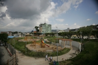 Ojo. Jueves 29 de julio. Aspectos del termino de obra del Parque Morelos, ahora Parque del Bicentenario.
