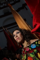 Viernes 17 de enero del 2014. Chiapa de Corzo. La Salida de Banderas da comienzo al recorrido que Parachicos y Chiapanecas realizan este día en honor a San Antonio Abad dentro de las festividades patronales de esta comunidad de la Ribera del Rio Grande de