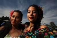 Viernes 17 de enero del 2014. Chiapa de Corzo. La Salida de Banderas da comienzo al recorrido que Parachicos y Chiapanecas realizan este día en honor a San Antonio Abad dentro de las festividades patronales de esta comunidad de la Ribera del Rio Grande de