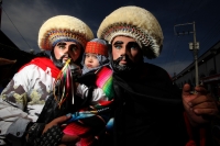 Viernes 17 de enero del 2014. Chiapa de Corzo. La Salida de Banderas da comienzo al recorrido que Parachicos y Chiapanecas realizan este día en honor a San Antonio Abad dentro de las festividades patronales de esta comunidad de la Ribera del Rio Grande de