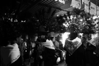 Miércoles 16 de agosto del 2017. Tuxtla Gutiérrez. La Levantada la Danza de San Roque esta mañana en la casa del maestro Cecilio donde se reúne este grupo para recorrer las calles de la ciudad celebrando el ritual del Santo Patrono del antiguo barrio del 
