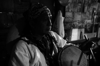 Miércoles 16 de agosto del 2017. Tuxtla Gutiérrez. La Levantada la Danza de San Roque esta mañana en la casa del maestro Cecilio donde se reúne este grupo para recorrer las calles de la ciudad celebrando el ritual del Santo Patrono del antiguo barrio del 
