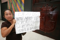 Tuxtla Gutiérrez, martes 9 de febrero. Campesinos de Ácala y de 20 de Noviembre se manifiestan en las instalaciones del Congreso local por la destitución de líderes de algunas comisiones de programas productivos dentro del ayuntamiento de Ácala