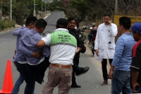 Domingo 17 de marzo del 2019. Tuxtla Gutiérrez. Un accidente en motocicleta ocasiona dos lesionados esta mañana en la carretera hacia el ejido El Jobo.