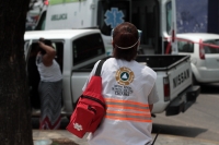 Miércoles 27 de mayo del 2020. Tuxtla Gutiérrez. Accidente en la prolongación de la 5ª Norte Oriente donde fallece un paciente COVID quien no alcanzó a llegar a la Clínica del Poliforum