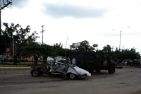 Miércoles 19 de junio del 2018. Tuxtla Gutiérrez. Un tráiler sin frenos se estrella contra varios vehí­culos en el crucero La Carreta en el poniente de la capital del estado de Chiapas. Al momento se reportan varios vehí­culos afectados y varios muerto