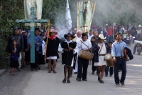 Lunes 22 de diciembre del 2014. San Pedro Chenalho. Al cumplirse 17 años de la masacre de 45 indígenas tsotsiles en la comunidad Acteal en la Zona Altos de Chiapas, estudiantes de ayotzinapa realizan una representación de los muertos por la represión soci