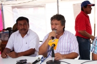 Lunes 7 de octubre del 2013. Tuxtla Gutiérrez. Los dirigentes magisteriales anuncian las nuevas acciones que realizara el movimiento magisterial encabezado por los chiapanecos en el sureste de México