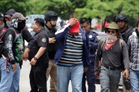 Lunes 19 de junio del 2017. Tuxtla Gutiérrez. Aspectos del bloqueo que el Movimiento de la Asamblea Estatal Democrática, las diferentes Escuelas Normales y grupos de estudiantes chiapanecos realizan en el libramiento norte y en la Torre Chiapas.