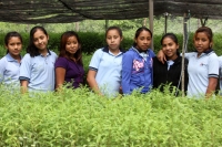 Martes 8 de julio del 2014. Villaflores. Día del árbol mexicano. Los niños del ejido El Portillo celebran este día el día del árbol en un recorrido por el vivero donde se reproduce y reforesta el rio Guaymas con árboles de Sabino o Ahuehuete, también cono