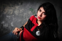 Domingo 13 de julio del 2014. Tuxtla Gutiérrez. Nuestras modelos conmemorativas de la final del fut bol con el uniforme de Alemania.