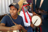 Lunes 8 de agosto del 2016. Chiapa de Corzo. Durante las celebraciones patronales de Santo Domingo se realiza el recorrido de Alférez y Naguares en el antiguo camposanto de la comunidad de Chiapa de Corzo y es en este medio día cuando los niños son llevad