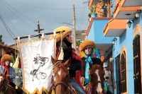 20230808. Chiapa de corzo. AlfÃ©rez y Naguares durante las celebraciones patronales de Santo Domingo