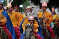 20230808. Chiapa de corzo. AlfÃ©rez y Naguares durante las celebraciones patronales de Santo Domingo