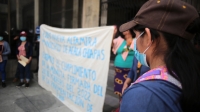 20231018. Tuxtla. Ejidatarios de Nuevo Altamira en Ácala protestan por el incumplimiento de la obra pública en Chiapas.