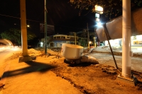 Mayo del 2014. Tuxtla Gutiérrez. Imágenes de las obras de la ciudad durante la madrugada.
