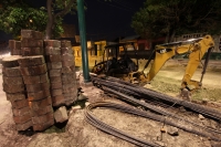 Mayo del 2014. Tuxtla Gutiérrez. Imágenes de las obras de la ciudad durante la madrugada.