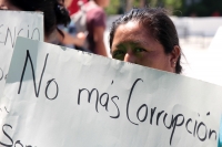 Miércoles 19 de junio del 2019. Tuxtla Gutiérrez. Vendedoras y canasteras del primer cuadro de la ciudad piden que no ser agredidas por la policía municipal, durante la manifestación de esta mañana en el ayuntamiento de la ciudad
