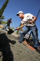 Viernes 6 de diciembre del 2013. Tuxtla Gutiérrez. Las credenciales desechadas por el IFE son  recicladas y utilizadas para la construcción de un andador en las instalaciones para los niños de la Aldea SOS.