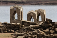 Viernes 2 de mayo del 2017. La Concordia. El antiguo poblado conocido como La Concordia Antigua fue inundado durante la construcción de la Presa La Angostura en 1974 dejando la estructura arquitectónica dentro de las aguas del rio Grijalva.   El desfogue 