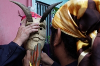 Domingo 29 de septiembre del 2019. Tuxtla Gutiérrez. Los Arcángeles y Demonios en constante lucha son representados durante el recorrido del Baile de San Miguel Arcángel