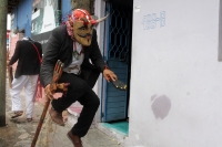 Domingo 29 de septiembre del 2019. Tuxtla Gutiérrez. Los Arcángeles y Demonios en constante lucha son representados durante el recorrido del Baile de San Miguel Arcángel
