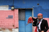 Domingo 29 de septiembre del 2019. Tuxtla Gutiérrez. Los Arcángeles y Demonios en constante lucha son representados durante el recorrido del Baile de San Miguel Arcángel