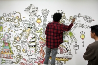 Sábado 11 de noviembre del2017. Tuxtla Gutiérrez. La galerí­a Art Works cumple un año de funcionaren el norte de la ciudad ofreciendo el trabajo de los jóvenes artistas chiapanecos quienes organizados nos ofrecen nuevas propuestas estéticas.