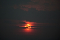 20210422. Tuxtla G. El atardecer en el oriente norte de la ciudad.
