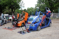 Domingo 30 de julio del 2017. Tuxtla Gutiérrez. Aficionados a los autos se reúnen este fin de semana en el estacionamiento de Convivencia Infantil compartiendo el gusto por los motores y el performance